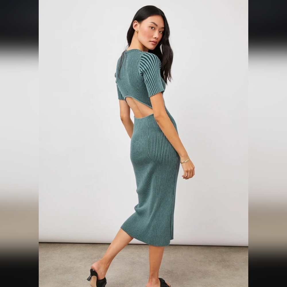 NWT RAILS Genesis Ribbed Dress XS Emerald